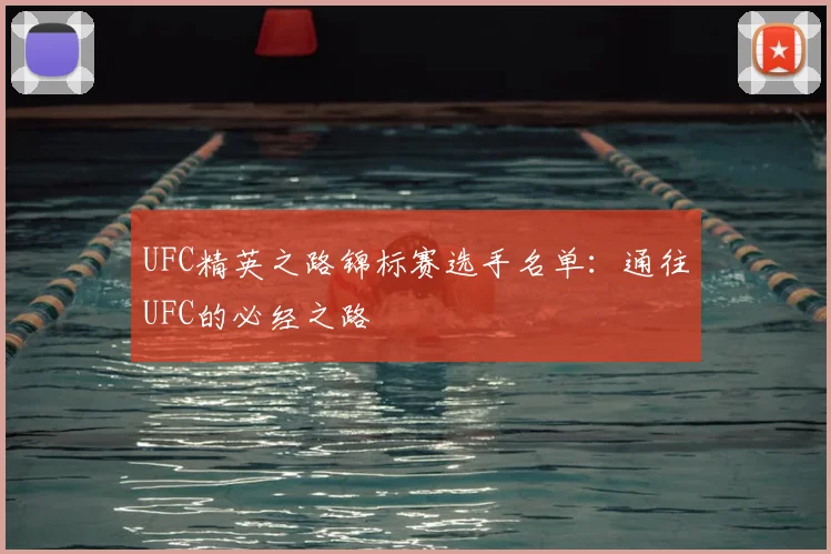 UFC精英之路锦标赛选手名单:通往UFC的必经之路